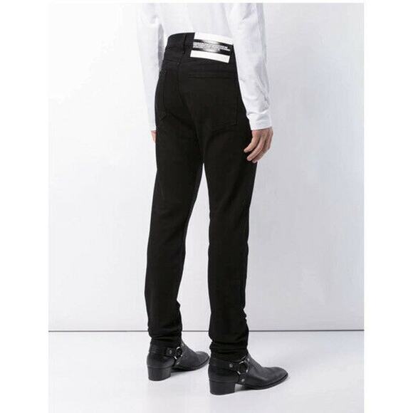 Calvin Klein Designer Narrow Fit Jeans Made in Italy Black Slim Fit - 33x32